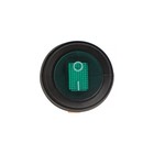 Переключатель влагозащищенный круглый зелёный с подсветкой, 250 В, 6 А, 3 контакта - Фото 2
