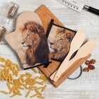 Набор подарочный «Доляна. Глава семьи»: варежка 20×28 см, прихватка 17×17 см, 2 лопатки - Фото 2