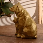 Сувенир "Медведица с медвежонком" алюминий 28 см - Фото 3
