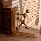 Держатель для книг "Молекулы" 40х8х20 см (ник. и латун. покрытие) 2 шт - фото 21909764 Держатель для книг "Молекулы" 40х8х20 см (ник. и латун. покрытие) 2 шт - фото 21909764