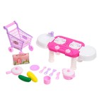 Игровой модуль «Мини-кухня», свет, звук, с тележкой, аксессуарами, уценка 9404035