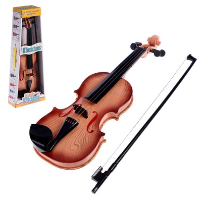 Игрушка музыкальная «Скрипка. Маэстро», звуковые эффекты, цвет светло-коричневый, уценка