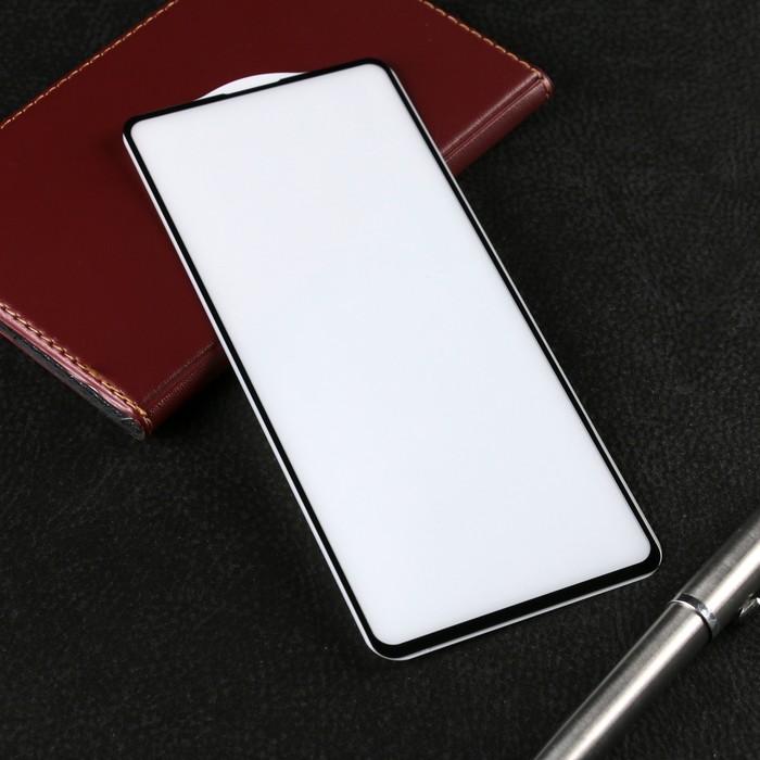 Защитное стекло Krutoff для Samsung A71/A71 5G/M51/M62/F62/Note 10 Lite, полный клей, чёрная рамка