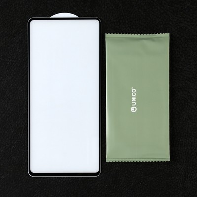 Защитное стекло Krutoff для Samsung A72, полный клей, чёрное