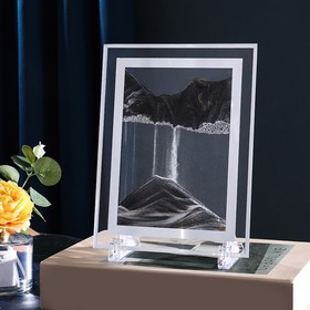 Песочные часы-картина «Тувута», 23×17 см, антистресс, песок чёрный 9236375