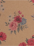 Бумага упаковочная, крафт «Пионы», 70×100 см, 1 лист - Фото 4