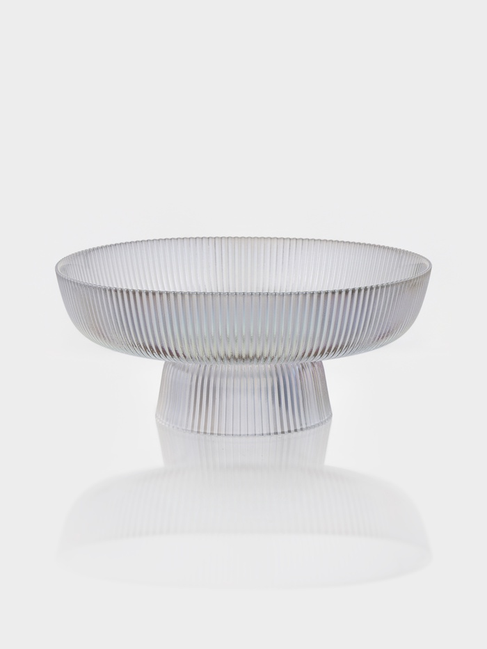 Ваза для фруктов «Камелия», 26×11 см, 2 л, стекло, перламутровая - Фото 1