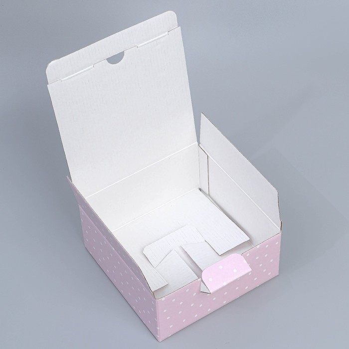 Коробка подарочная сборная, упаковка, «8 марта», 15 х 15 х 7 см - фото 1909040308