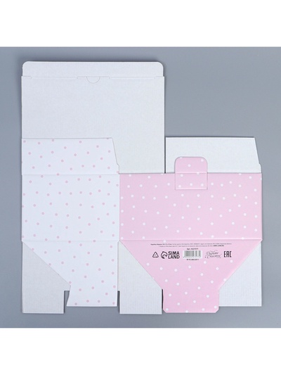 Коробка подарочная сборная, упаковка, «8 марта», 22×15×10 см