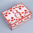 Коробка подарочная сборная, упаковка, «С праздником весны», 26 х 19 х 10 см - фото 6752574