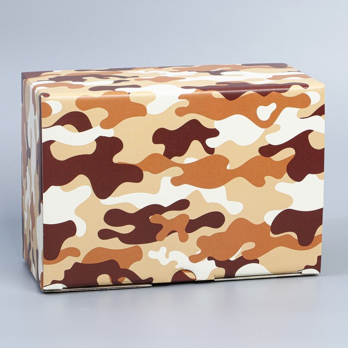Коробка подарочная сборная, упаковка, «Милитари», 22 х 15 х 10 см - фото 1906131519