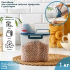 Контейнер для хранения сыпучих с дозатором, 1 кг, 17×10.5×22 см, пластик, прозрачный - Фото 1