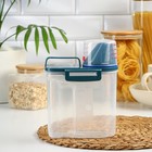 Контейнер для хранения сыпучих с дозатором, 1 кг, 17×10.5×22 см, пластик, прозрачный - Фото 3