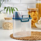 Контейнер для хранения сыпучих с дозатором, 1 кг, 17×10.5×22 см, пластик, прозрачный - Фото 8