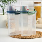 Контейнер для хранения сыпучих с дозатором, 2 кг, 17×10.5×29 см, пластик, прозрачный - Фото 6