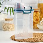 Контейнер для хранения сыпучих с дозатором, 2 кг, 17×10.5×29 см, пластик, прозрачный - Фото 8