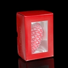 Игрушка елочная "Шишка еловая", красная, 10,5 см - Фото 2