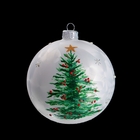 Шар новогодний "Праздничная елка", 10 см - Фото 1