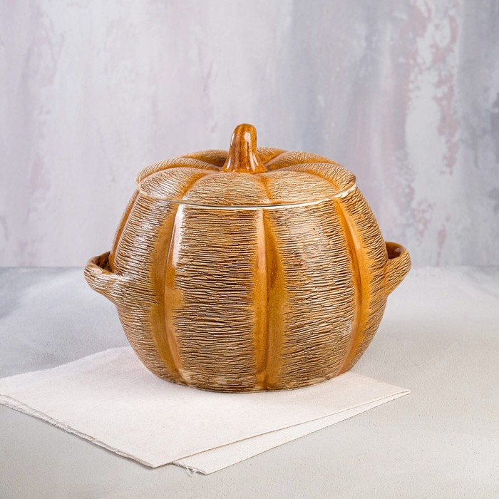 Горшок духовой "Соломка", керамика, 4 л - Фото 1