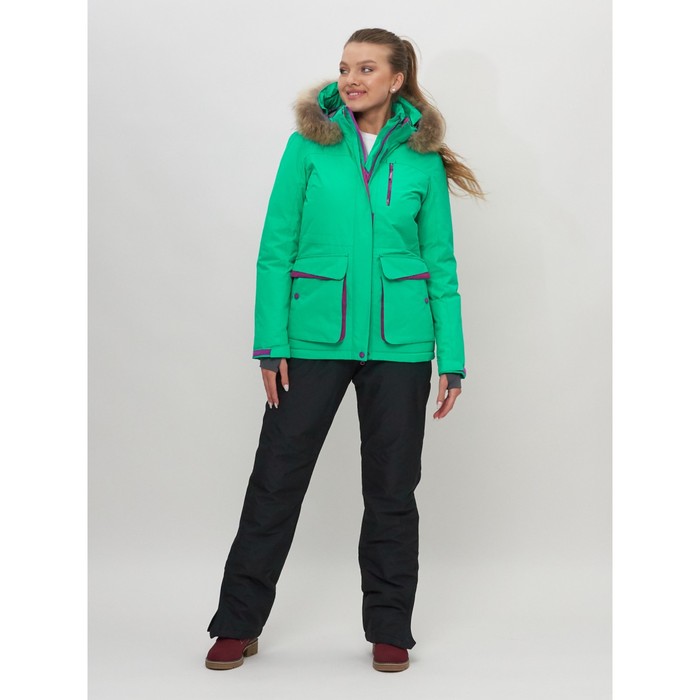 Куртка спортивная женская, цвет салатовый, размер 46