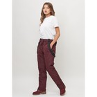 Полукомбинезон горнолыжный женский, цвет бордовый, размер 50 - Фото 6