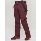 Полукомбинезон горнолыжный женский, цвет бордовый, размер 52 - Фото 14