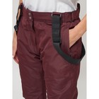 Полукомбинезон горнолыжный женский, цвет бордовый, размер 52 - Фото 18