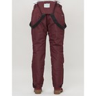Полукомбинезон горнолыжный женский, цвет бордовый, размер 54 - Фото 16