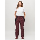 Полукомбинезон горнолыжный женский, цвет бордовый, размер 54 - Фото 5