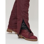 Полукомбинезон горнолыжный женский, цвет бордовый, размер 56 - Фото 4