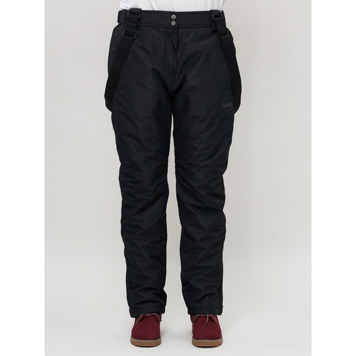 Полукомбинезон горнолыжный женский, цвет чёрный, размер 56 - Фото 1