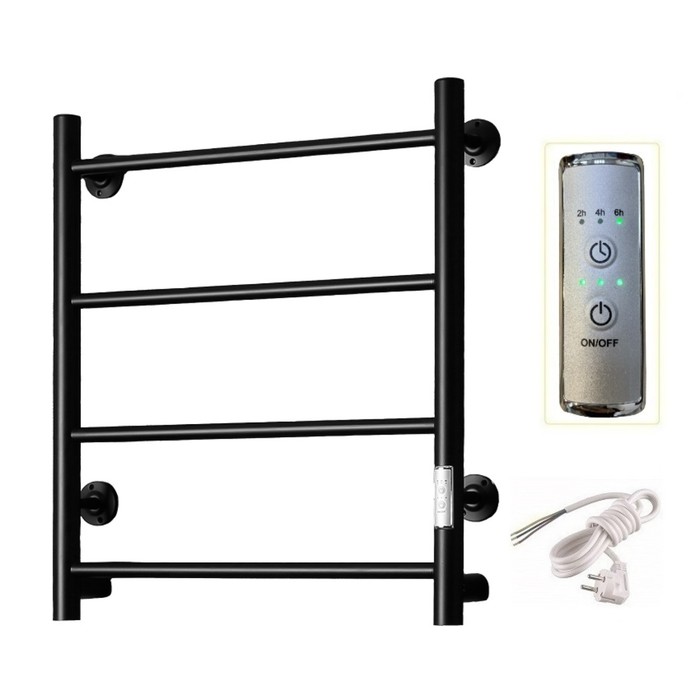 Полотенцесушитель электрический «Тругор» Аспект Пэк сп 1, 600×500 мм ВГП, черный