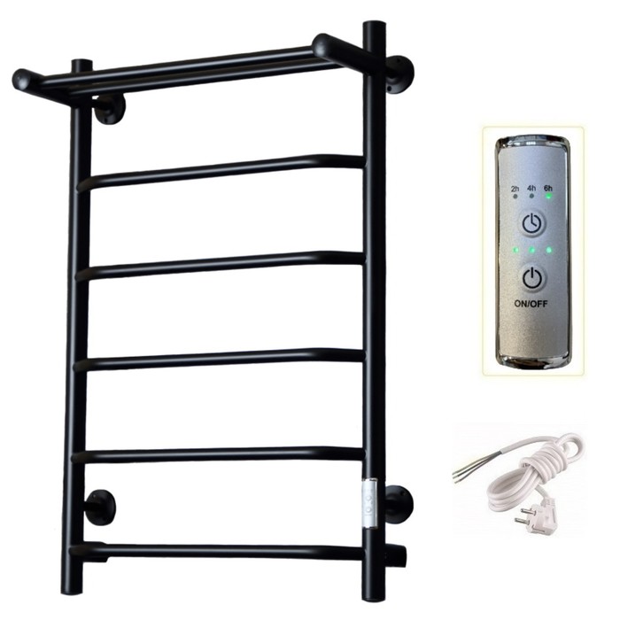 Полотенцесушитель электрический «Тругор» Пэк сп 6 П, 800×500 мм, ВГП, черный - Фото 1