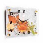 Часы настенные, интерьерные "Чай с мёдом" 25х35 см, бесшумные - Фото 2