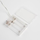 УЦЕНКА Гирлянда «Нить» 5 м роса. IP20, серебристая нить. 50 LED, от батареек ААx3, 2 режима, свечение белое - Фото 3