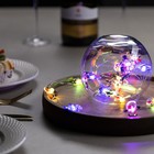 УЦЕНКА Гирлянда «Нить» 2 м, роса, с насадками «Снеговик в шарфе», IP20, серебристая нить, 20 LED, 2 режима, от батареек ААх2, свечение мульти - Фото 5