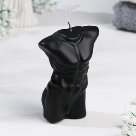 Свеча фигурная "Мужской торс", 10 см, черный