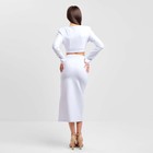 Костюм женский (юбка и топ) MIST, р.46, белый - фото 27459049