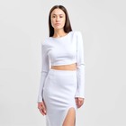 Костюм женский (юбка и топ) MIST, р.46, белый - фото 27459054