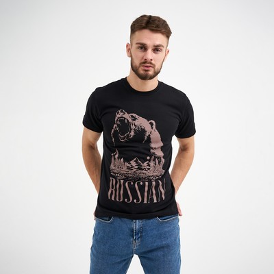 Футболка мужская «Медведь» р. 48, черный