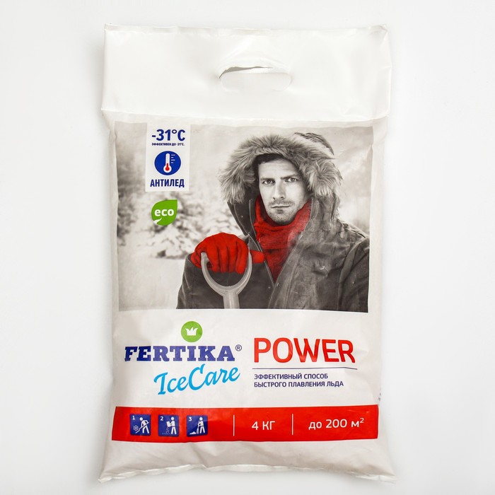 

Противогололёдный реагент Fertika IceCare Power -31C, 4 кг