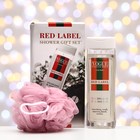 Подарочный набор косметики мужской Red Label: гель для душа 250 мл + мочалка микс - фото 319162742