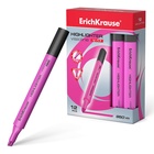 Маркер текстовыделитель ErichKrause Visioline V-17, 0.6-4.5 мм, чернила на водной основе, розовый - Фото 1