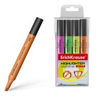 Набор маркеров текстовыделителей ErichKrause Visioline V-17, 4 штуки, 0.6-4.5 мм, чернила на водной основе, жёлтый, зелёный, розовый, оранжевый - фото 296756543