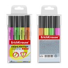 Набор маркеров текстовыделителей ErichKrause Visioline V-17, 4 штуки, 0.6-4.5 мм, чернила на водной основе, жёлтый, зелёный, розовый, оранжевый - фото 6753238