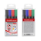 Набор маркеров перманентных ErichKrause P-170, 4 штуки, 2.0 мм, чернила на спиртовой основе, чёрный, синий, красный, зелёный - Фото 4