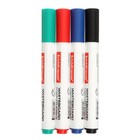 Набор маркеров для досок ErichKrause W-170, 4 штуки, 2.0 мм, чернила на спиртовой основе, чёрный, синий, красный, зелёный - Фото 3