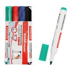 Набор маркеров для досок ErichKrause W-170, 4 штуки, 2.0 мм, чернила на спиртовой основе, чёрный, синий, красный, зелёный - Фото 6