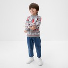 Джемпер вязаный детский KAFTAN "Новогодний" размер 34, (122-128 см), серый - Фото 2