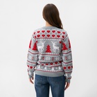 Свитер вязаный KAFTAN «Новогодний», размер 52, серый - Фото 4